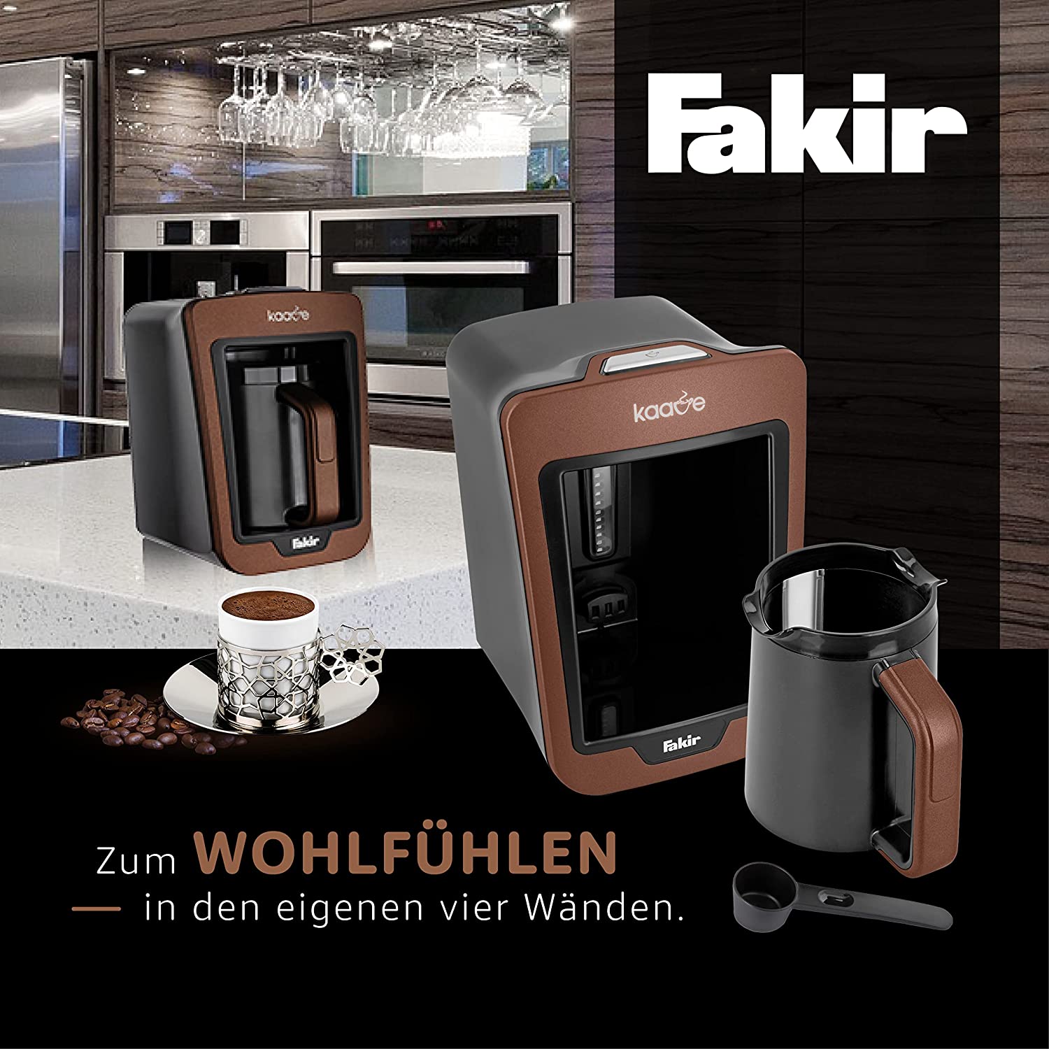 Kaave-Silver-Turkish Coffee Maker-735W - Fakir