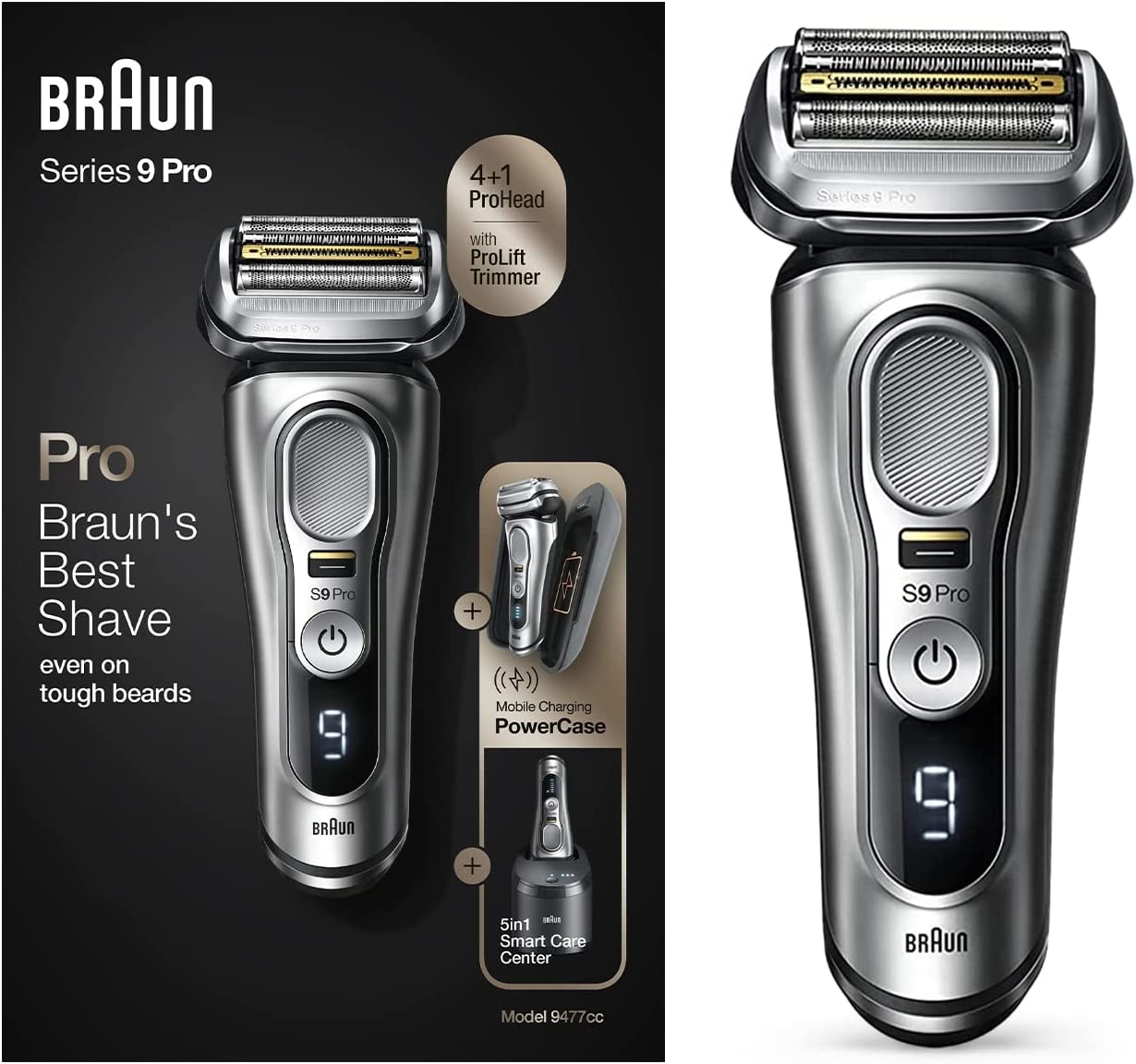 Braun Series 9 Pro 9477cc Electric Shaver with Smart Care Centre