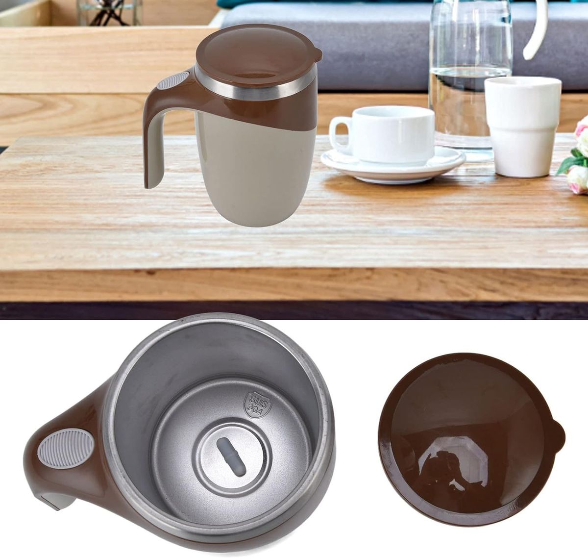 Multifunctional Magnetic Stirring Cup, Magnetic Self-stirring Coffee Cup