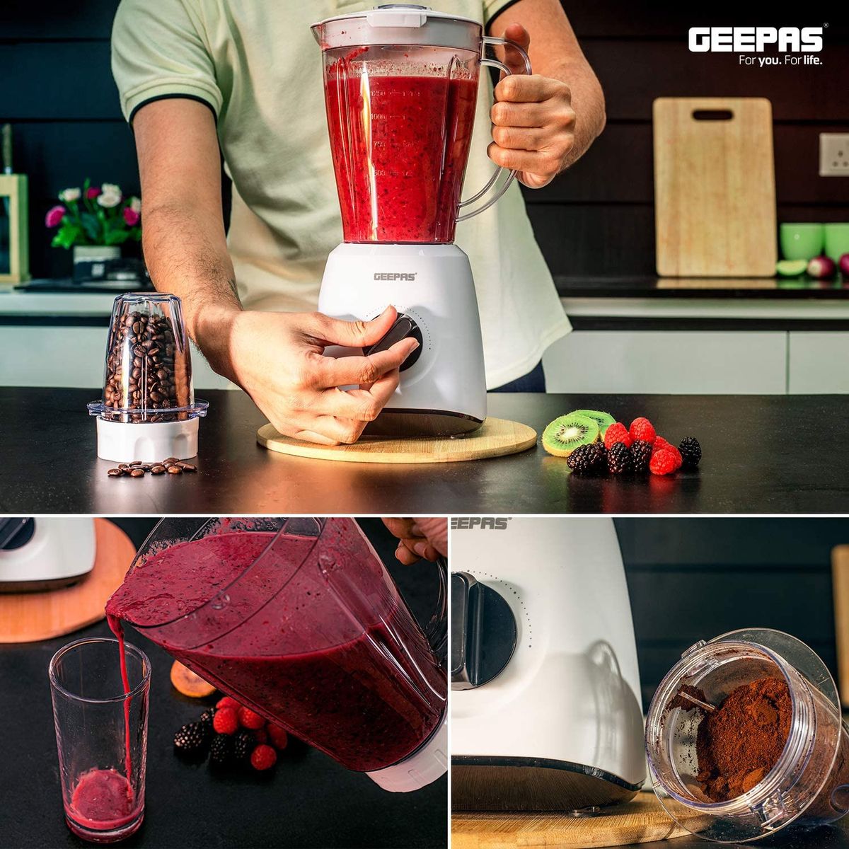 Geepas 500W 2in1 Multifunctional Blender