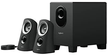  Logitech Z313 2.1 Multimedia Speaker System with Subwoofer,  Full Range Audio, 50 Watts Peak Power, Strong Bass, 3.5mm Inputs,  PC/PS4/Xbox/TV/Smartphone/Tablet/Music Player - Black : Electronics