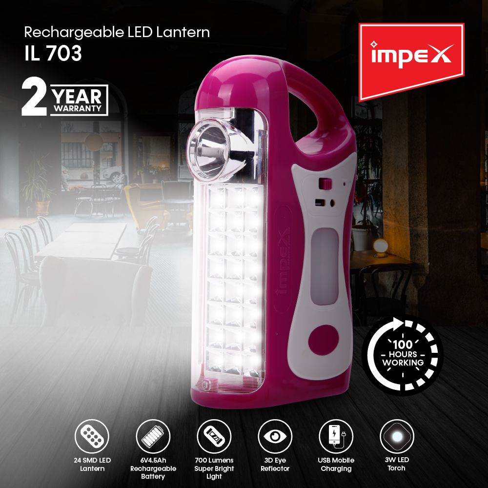 Cool White LED Impex Emergency Light, 3W