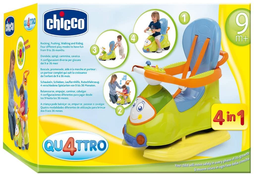 Chicco Quattro 4 In 1 Ride On Toy - Green And Blue
