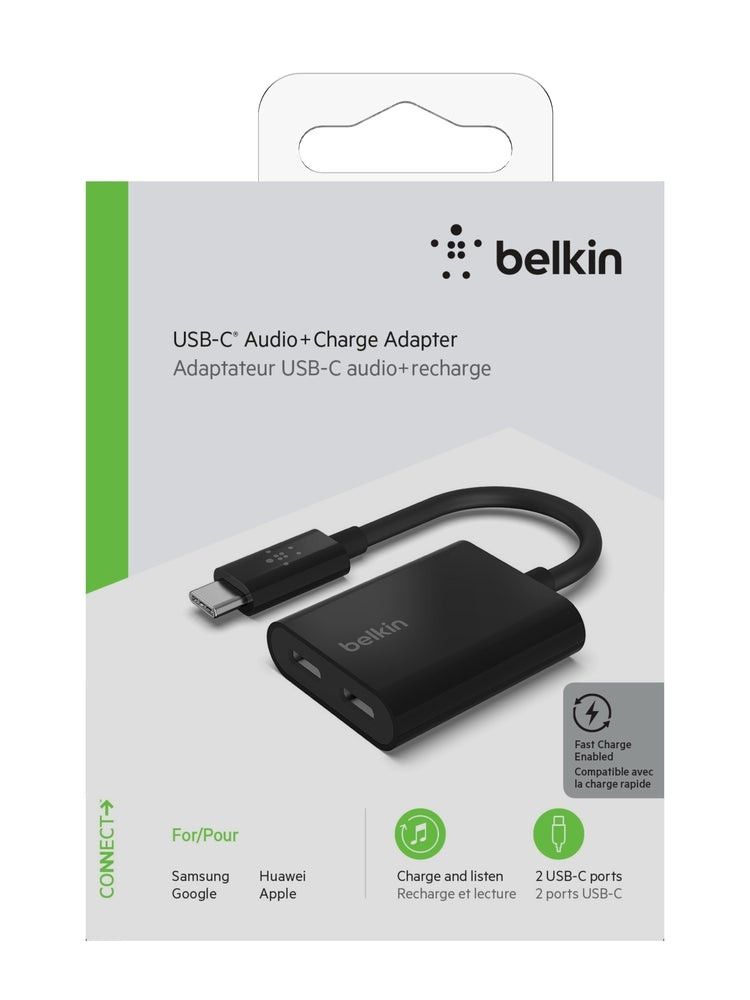 Belkin Adaptateur USB-C vers 3.5 mm Audio + USB-C recharge