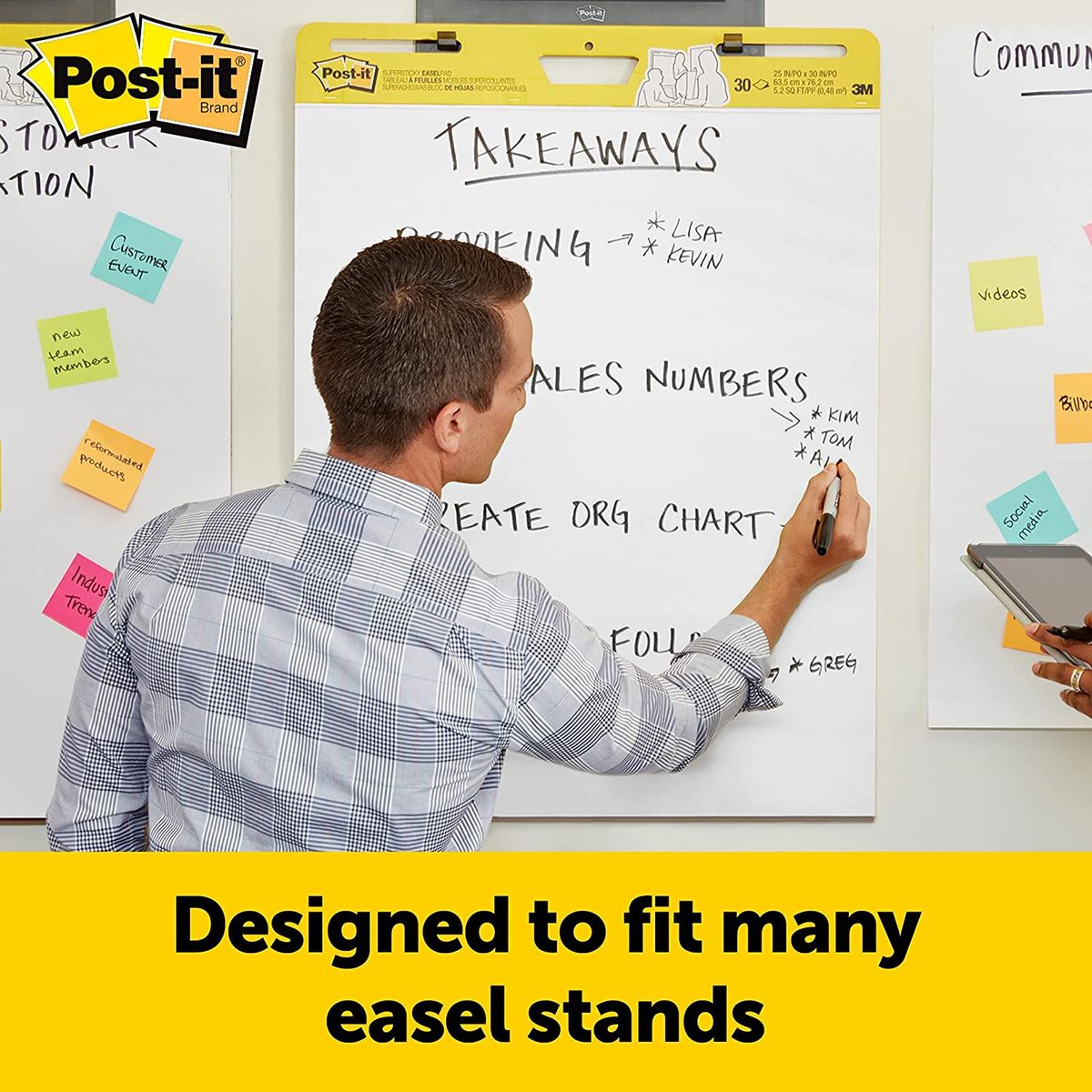 3M Post-it Super Sticky Easel Pad, 25 x 30 Inches, 30 Sheets/Pad