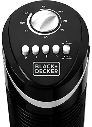 Black+Decker 2000W Vertical Fan Heater, White, 1.44 Kg, Hx310