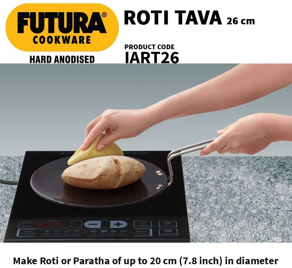 Futura Hard Anodised Induction Roti Tawa With Contura Hard Anodised  Aluminium Pressure Cooker Black 3Liters price in UAE, Noon UAE