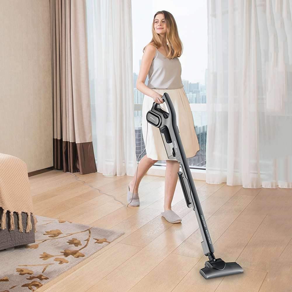 Deerma DX700S 2In1 Vertical HandHeld Vacuum Cleaner With Large Capacity  Dust Box Low Noise Triple Filter Dust Collector, Grey