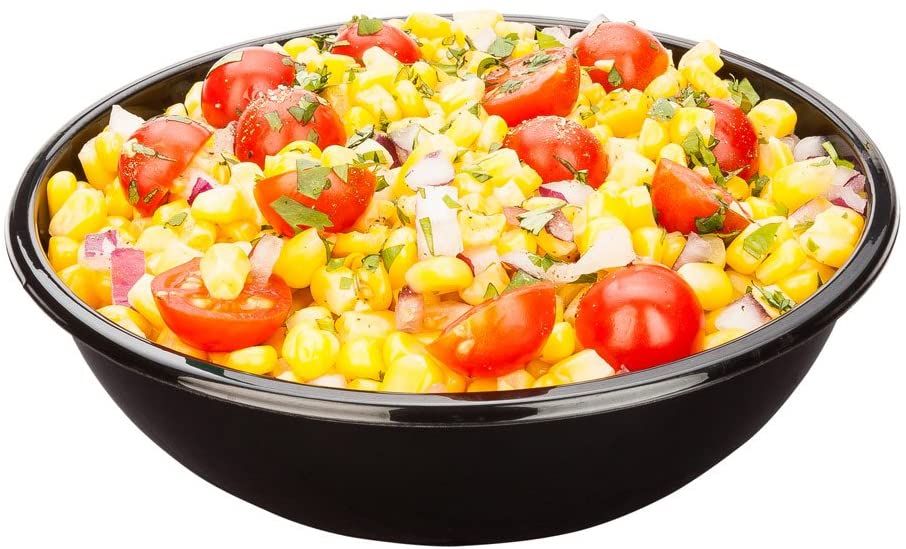 Restaurantware RWP0205B 200 Count Pet Cold Salad Bowl, Medium/17.6 oz, Black