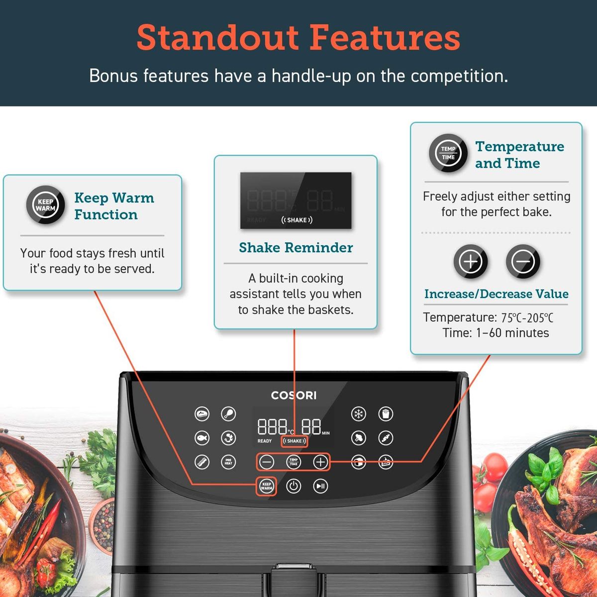 COSORI Air Fryer Oven with Rapid Air Circulation, 1500W, White