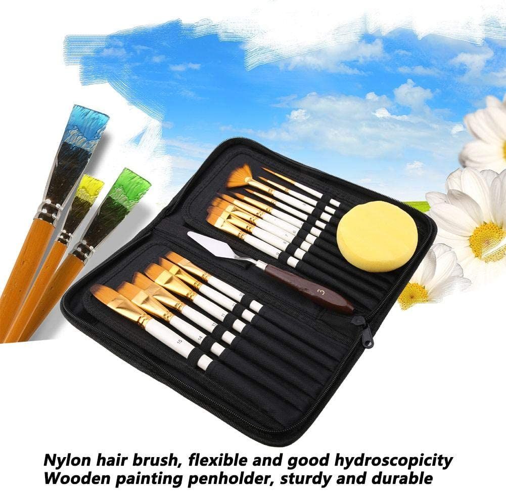 Acrylic Paint Brush Set, 8Pack/120 Pcs Nylon Hair Paint Brushes