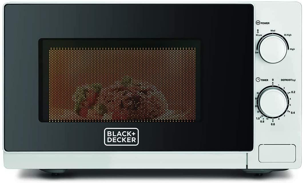 Black Decker 20 Liter Microwave Oven with Defrost Function Black