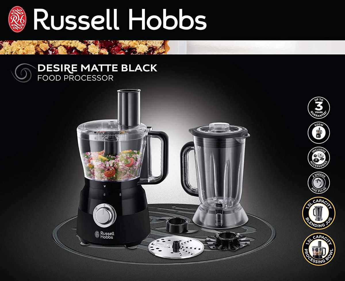 Russell Hobbs Desire Matte Black Mini Chopper 