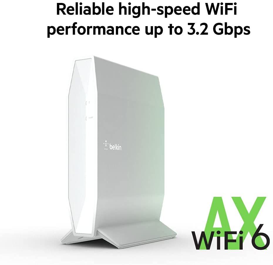 Belkin RT3200 WiFi 6 Router (AX3200, Fast Wireless Dual-Band