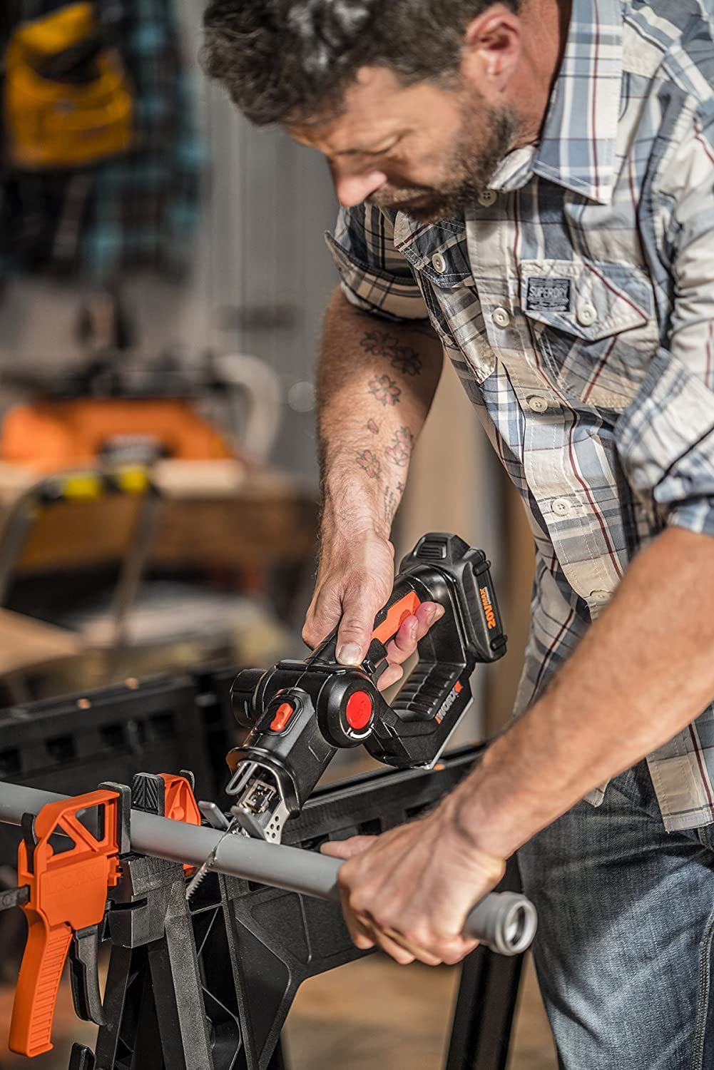 WORX WX550L.9 20V Power Share Axis Cordless Reciprocating Jig