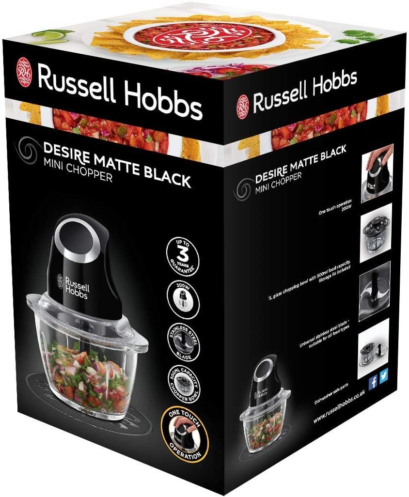 Russell Hobbs Desire Matte Black Food Processor 