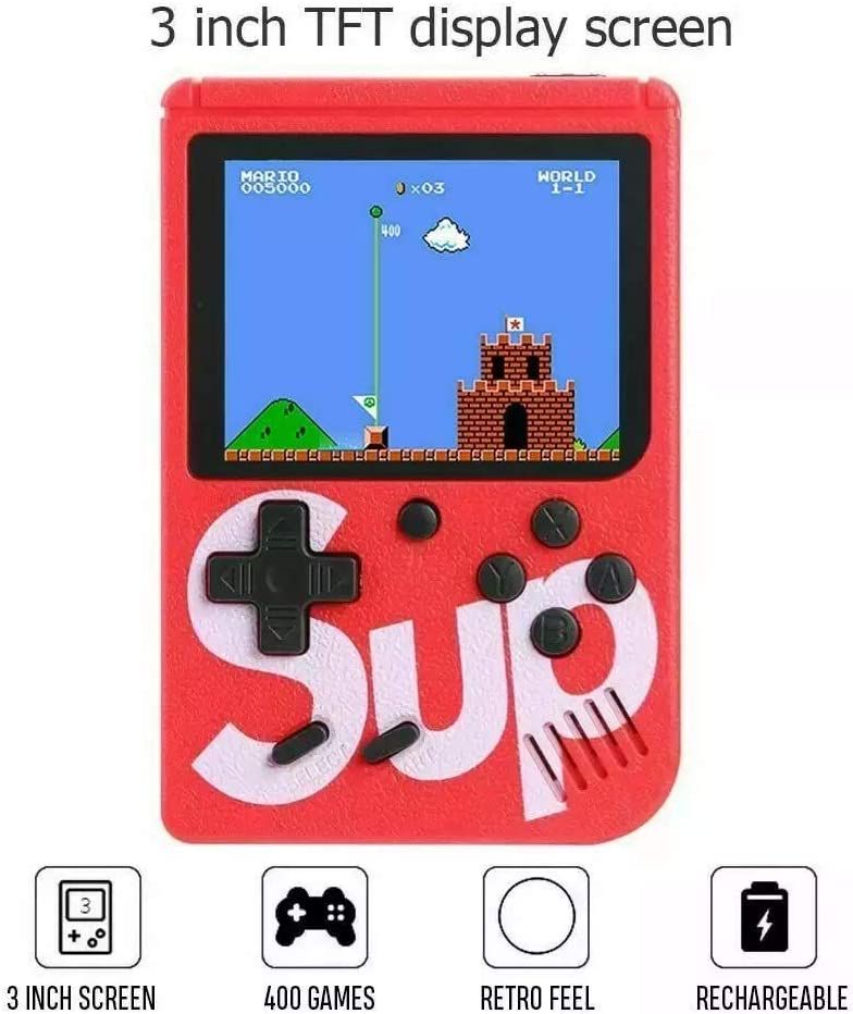 SUP Game Box Plus 400 in 1 Retro Games UPGRADED VERSION mini Portable  Console Handheld Gift By PRIME TECH ™ (Yellow)): Buy Online at Best Price  in UAE 