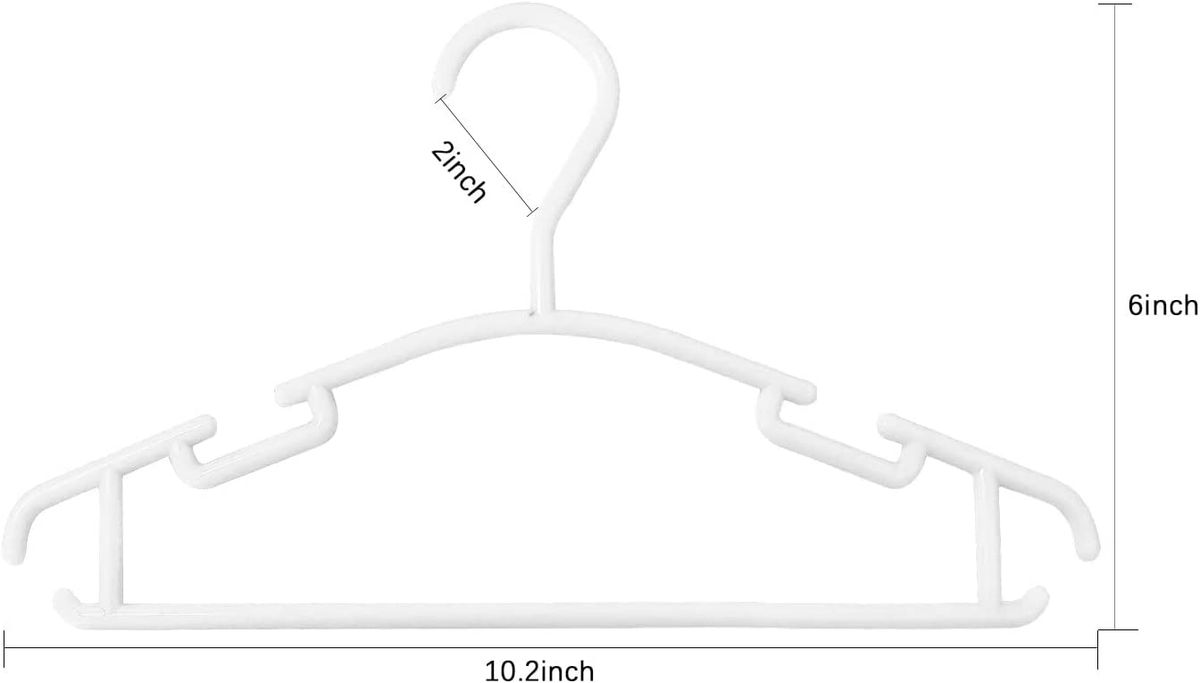  GoodtoU Kids Hangers White Plastic for Baby Clothes