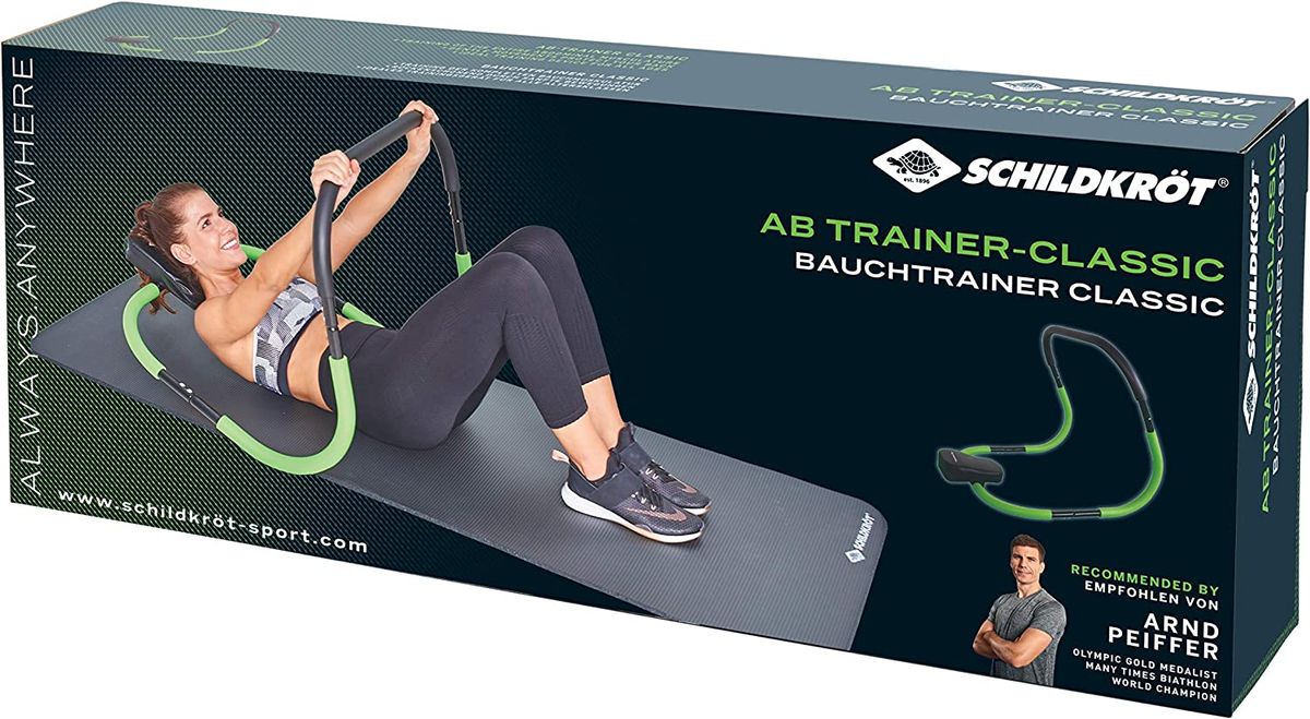 Ab Headrest, Black/Green Classic, Abdominal With Trainer Fitness Schildkröt Trainer