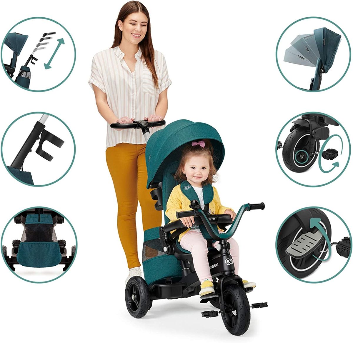 Kinderkraft Black Easytwist Trike - Baby and Child Store