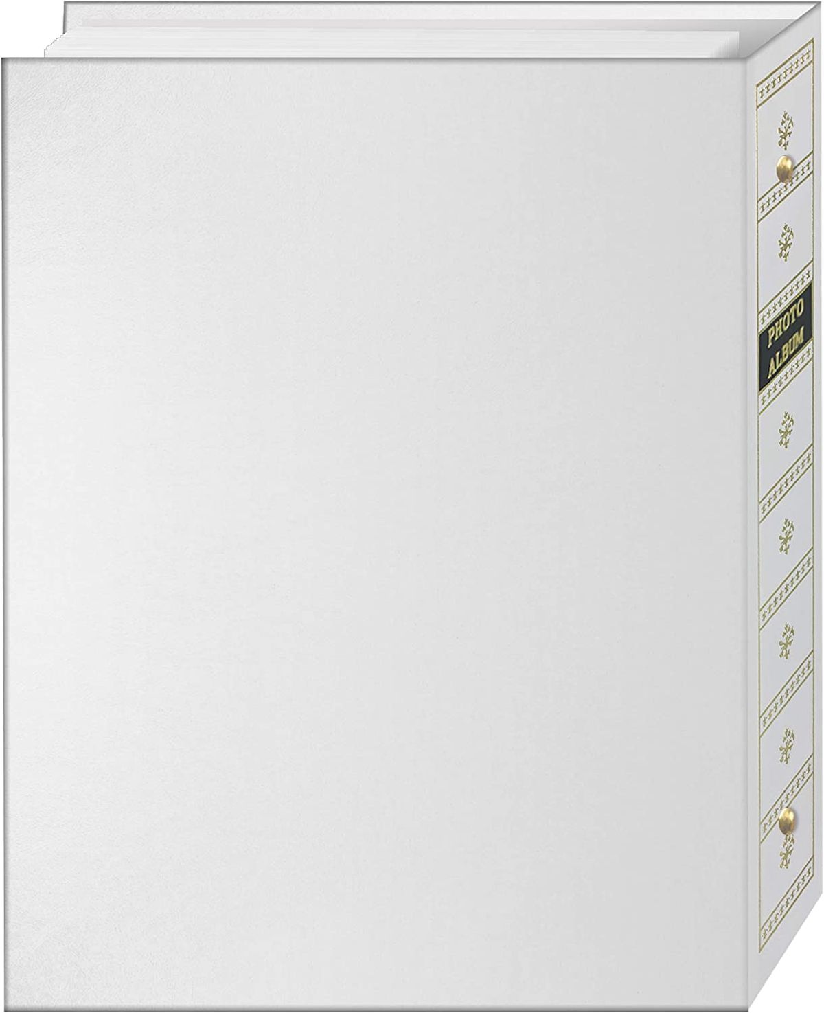 Pioneer Photo Albums 3-Ring Bound White Leatherette Cover With