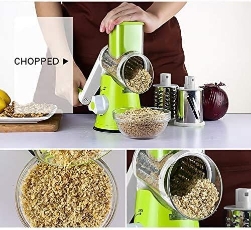 4 Pcs Vegetable Slicer 3 in 1 Handheld Spiral Rotary Drum Slicer for  Vegetable Fruit Cheese Nut