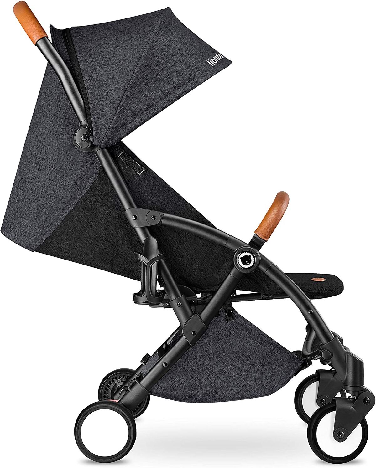 Baby Lionelo Lightweight Pram Stroller Buggy Pushchair Julie Black