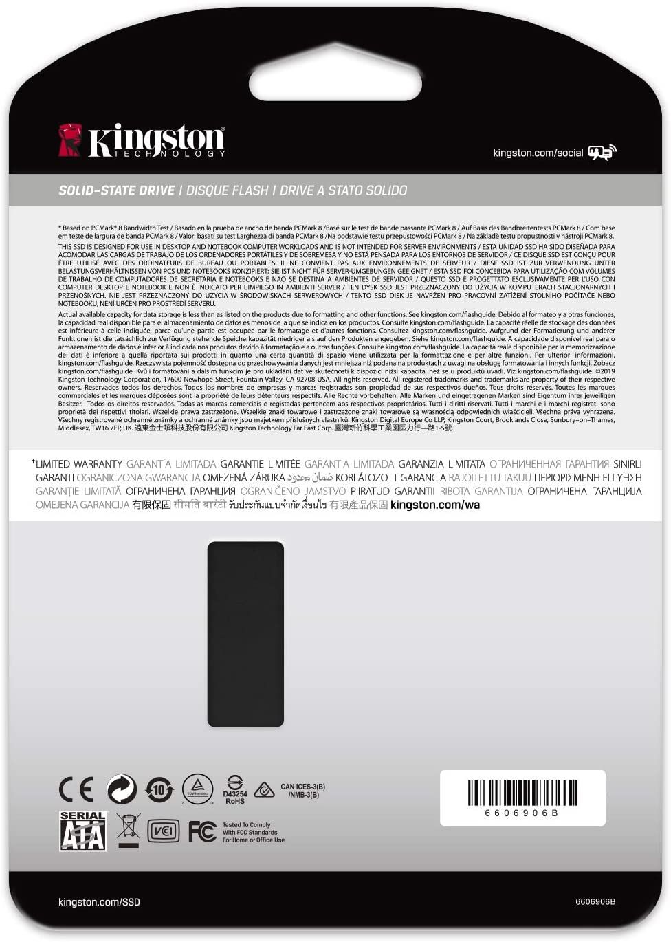 Kingston Disque Dur SSD M. 2280 NVMe 500GB 2 M2 Multicolore