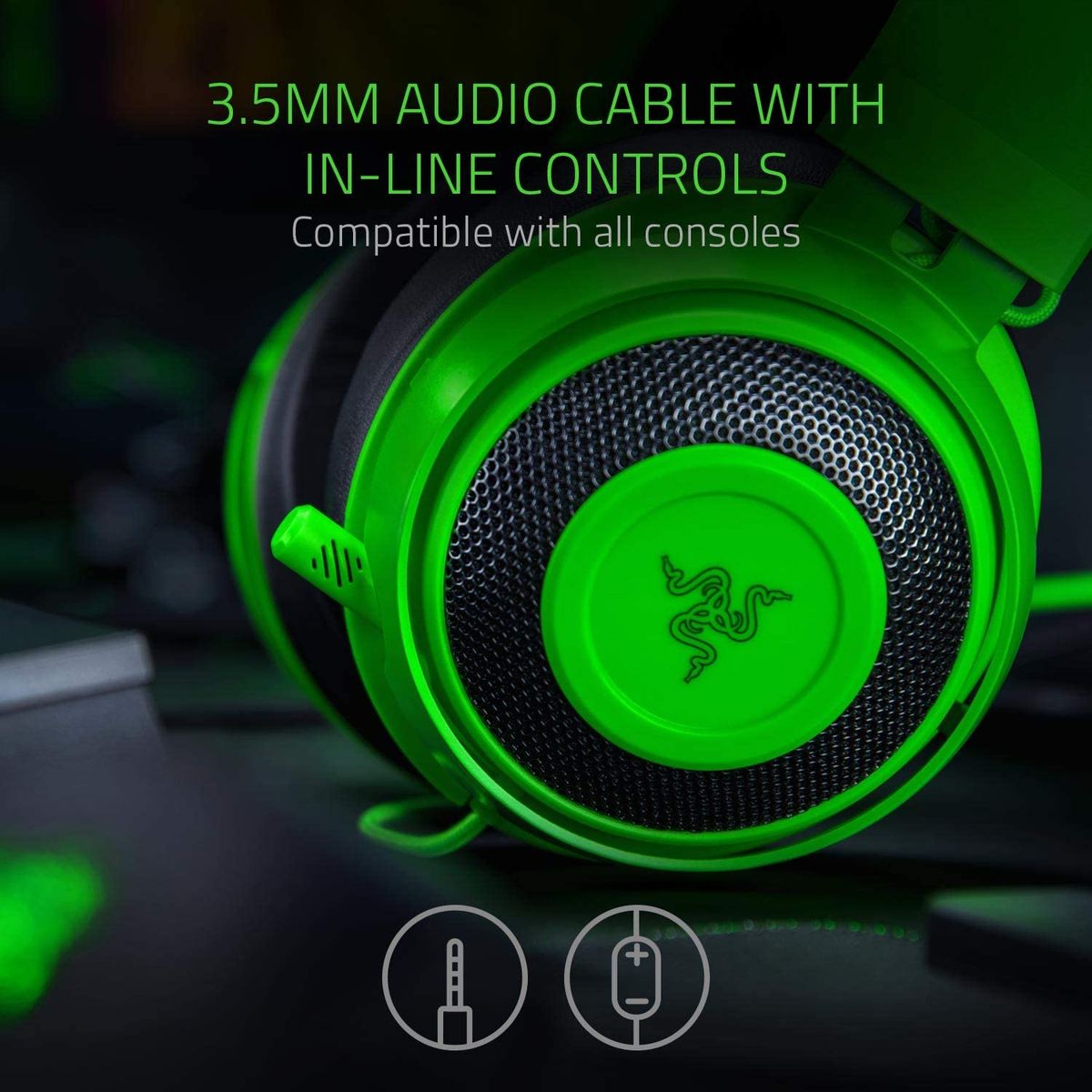 Razer Kraken Multi-Platform Wired Gaming Headset - Green -  RZ04-02830200-R3M1