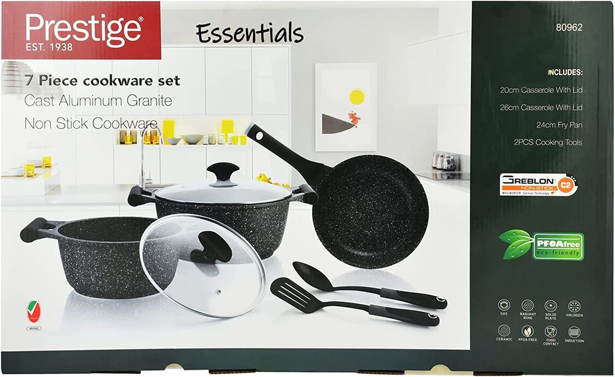 7 Piece Granite Non-Stick Cookware Set