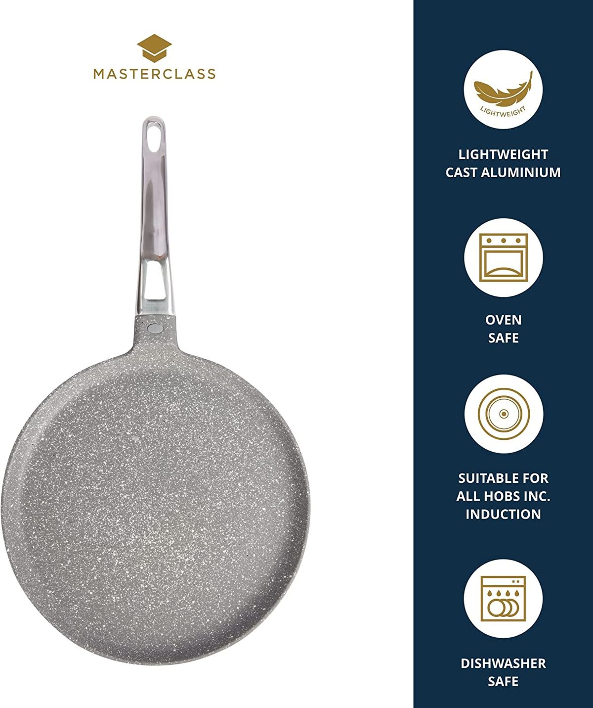 Masterclass Cast Aluminium Induction-Safe Non-Stick Frying Pan, 26cm (10)