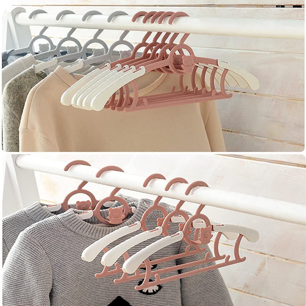 Adjustable Baby Hangers, Plastic Non-Slip Stackable Baby Hanger, Durable &  Great as Newborn Kid Child Children Toddler or Infant Clothes Racks for  Nursery Closet Wardrobe Pack of 10 