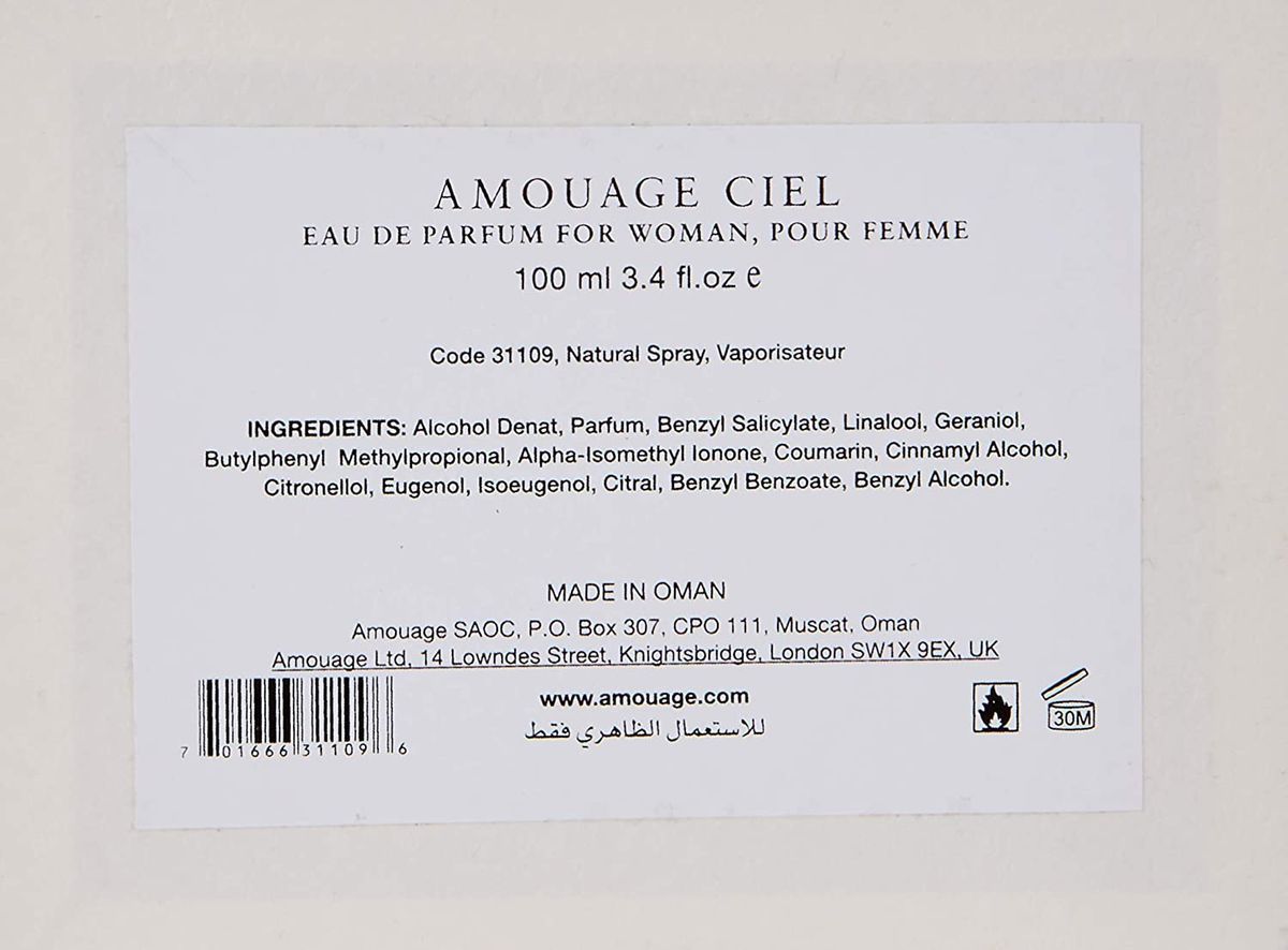 AMOUAGE Ciel Woman Eau De Parfum Vaporiser Spray For Women 100 ml