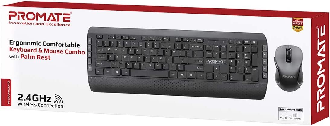 Promate Procombo-12 Sleek Profile Full Size Wireless Keyboard