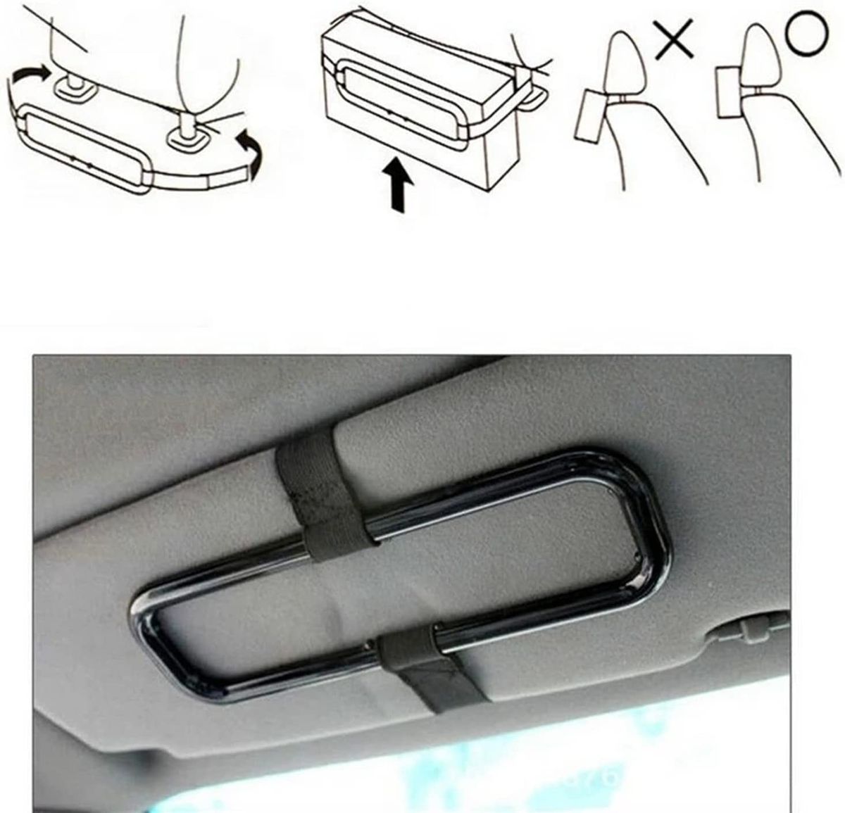 SKY-TOUCH Car Tissue Box Holder, Visor and Back Seat Auto