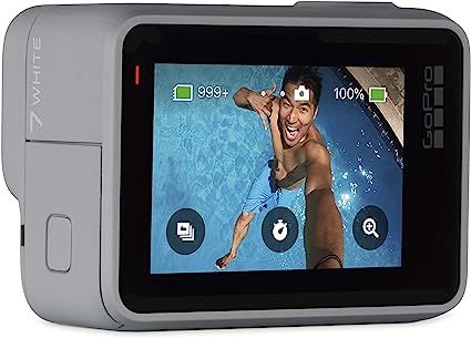 GoPro Hero7 White — Waterproof Action Camera with Touch Screen 1080p HD  Video 10MP Photos