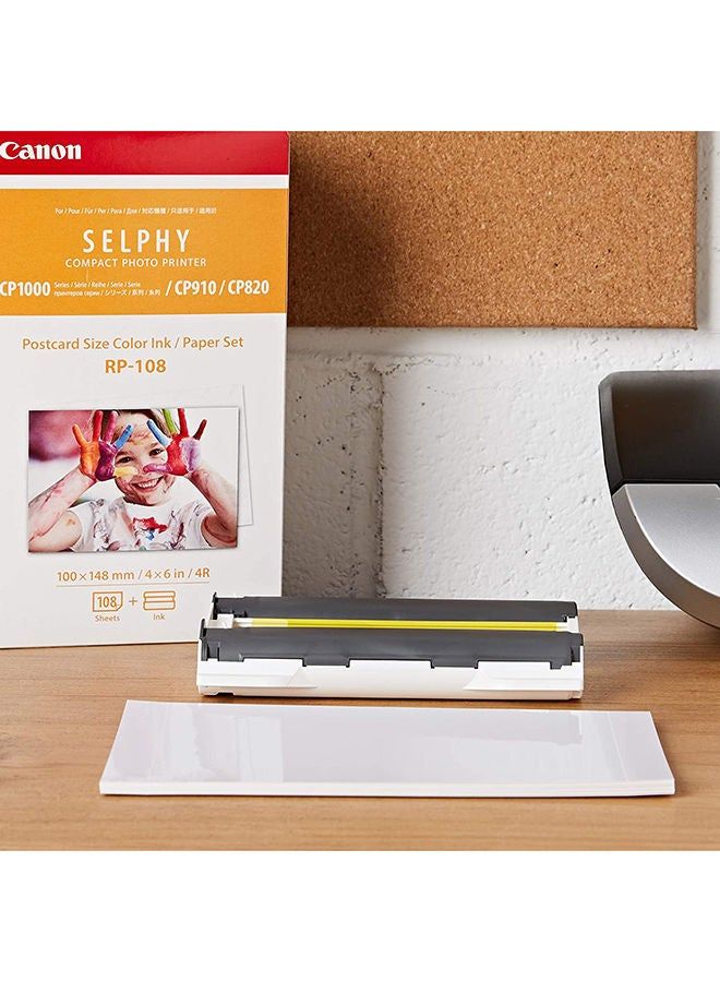 Canon RP-108 High-Capacity Color Ink/Paper Set,108 Sheets A6 UAE