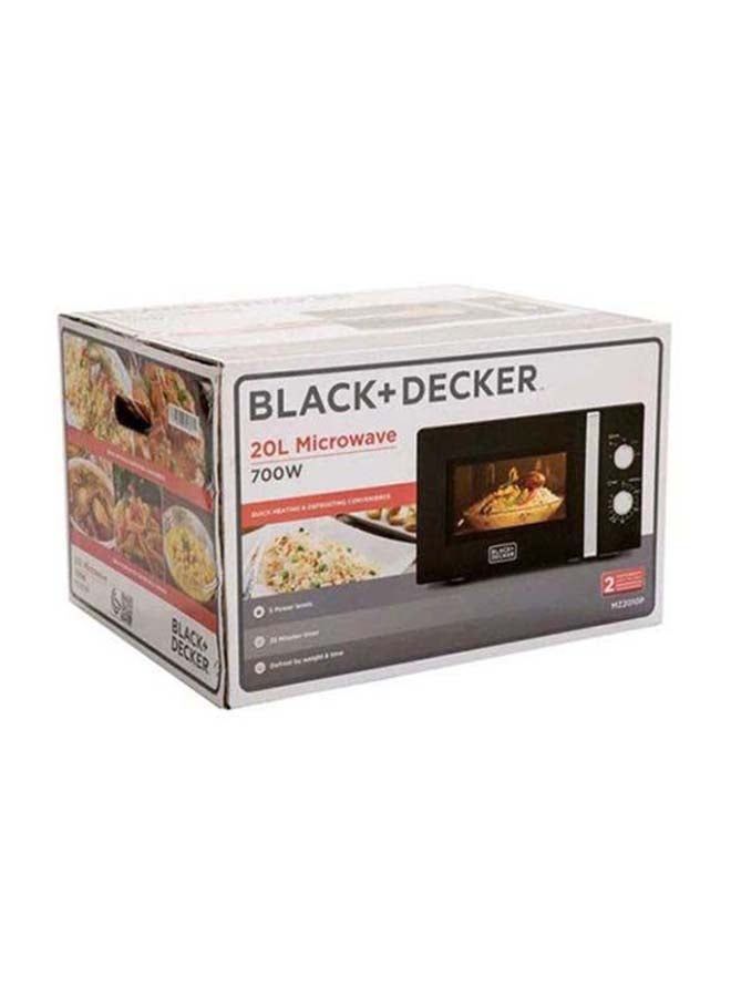 BLACK+DECKER 20L 700W Microwave, Multiple Timer Options, 5 Power