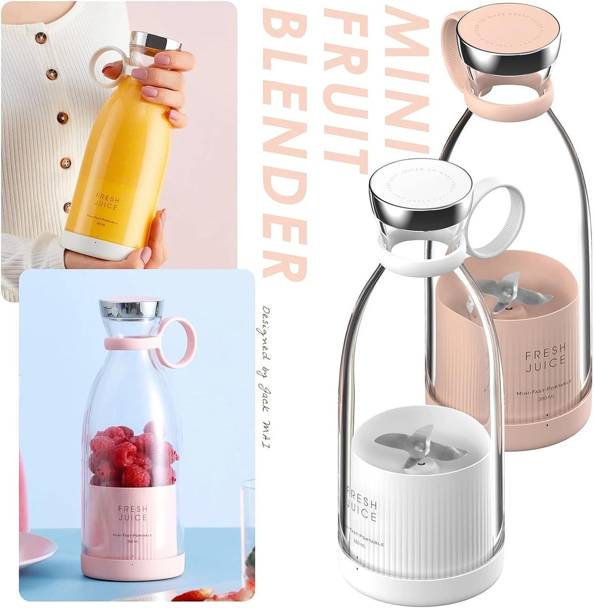 Portable Electric Juicer Mixing Bottle Stirring Blender Mini Fruit Mixer  Extractors Food Milkshake Multifunction Juice Cup Maker