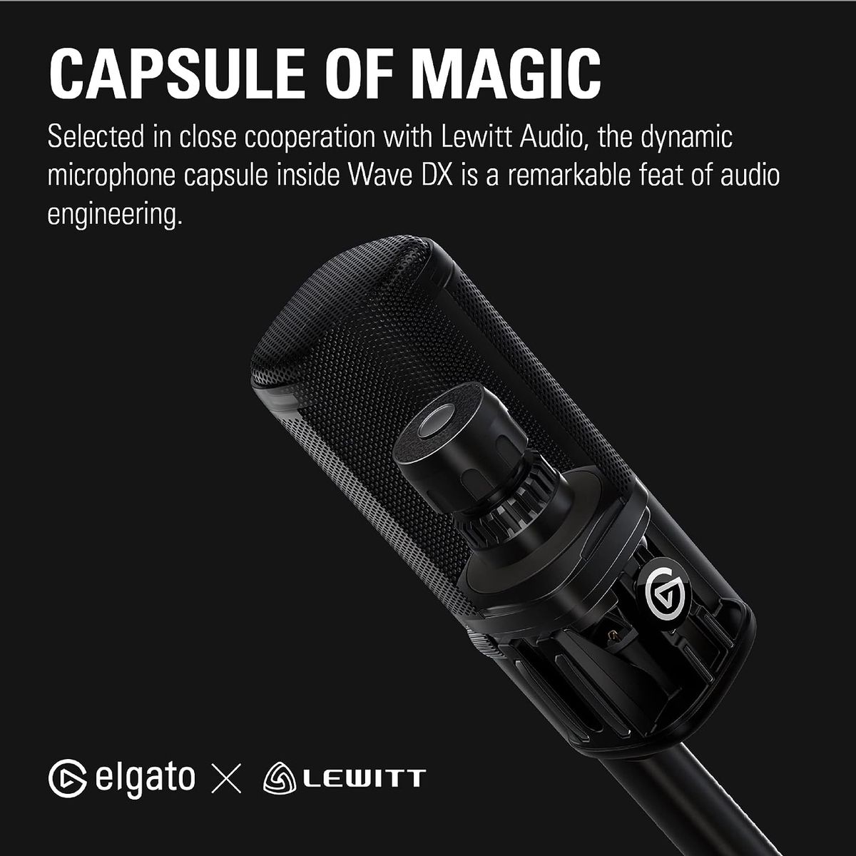 Elgato Wave DX XLR Microphone, Speech Optimized, No Signal Booster  Required, Reduces Unwanted Noise, Wide Acceptance Angle, Works With Any  Audio