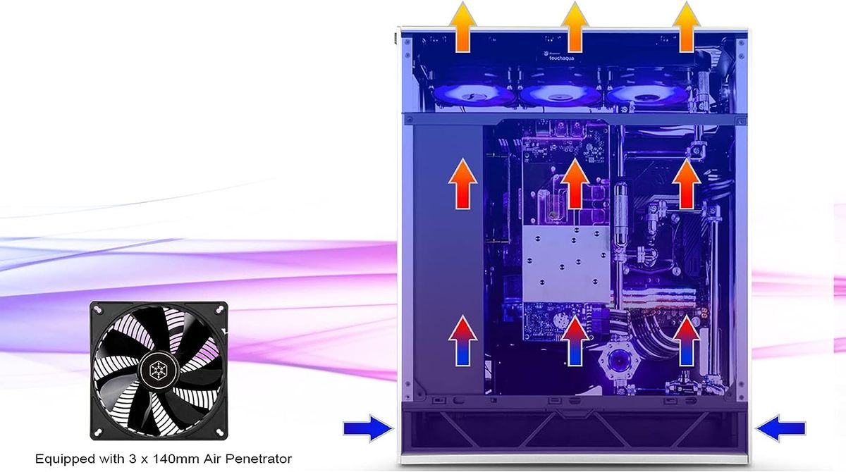 SilverStone Technology ALTA F1, black, Stack effect design ATX