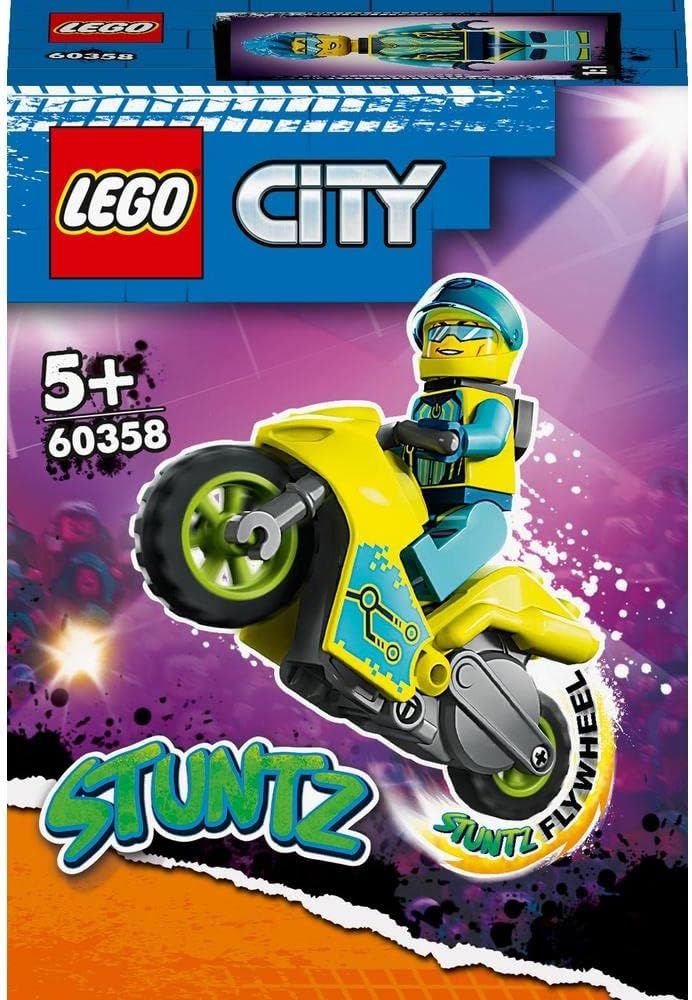 LEGO City Stuntz Cyber Stunt Bike 60358, Flywheel-Powered Motorbike Toy to  Perform Jumps and Tricks, Action Toys for Boys and Girls Ages 5 Plus