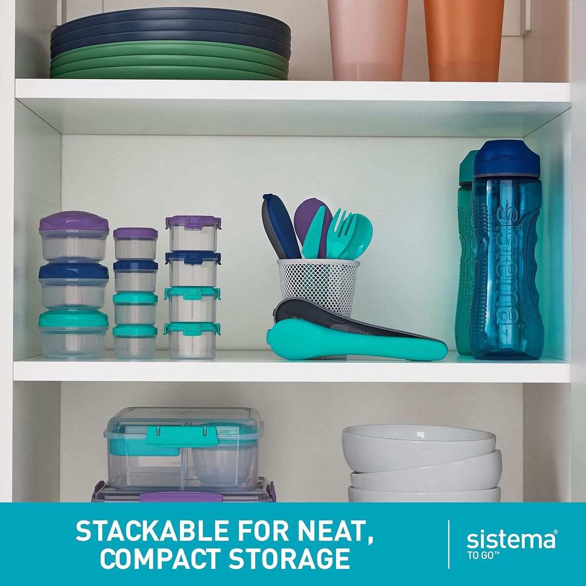 Sistema To Go Collection 1.18 oz. Salad Dressing Containers, Pink