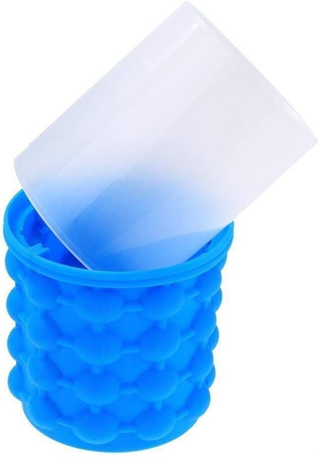 The Ultimate Ice Cube Maker Silicone Bucket with Lid Makes  Small Size Nugget Ice Chips for Soft Drinks, Cocktail Ice, Wine On Ice,  Cylinder Ice Trays, Crushed Ice Cup Maker Mold