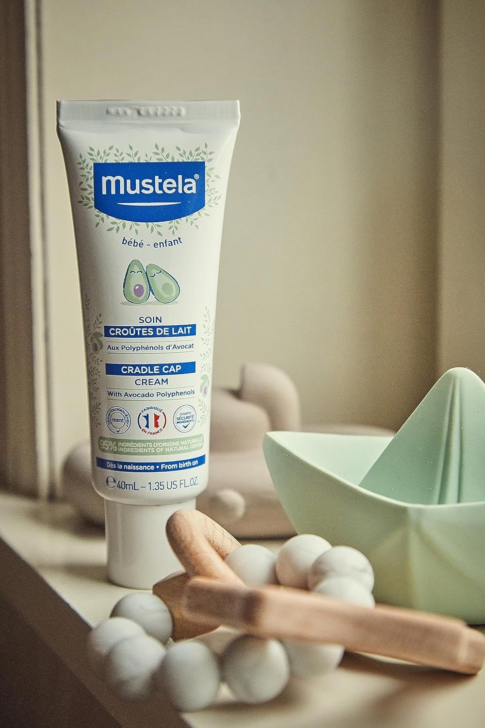 Mustela Fragrance Free Baby Cradle Cap Cream - 1.35 fl oz