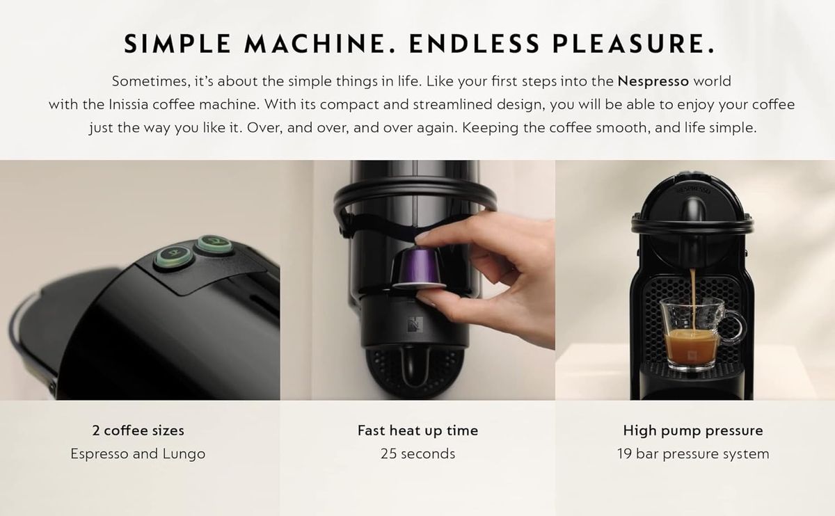 New Nespresso Machine, Inissia, Compact Deisgn
