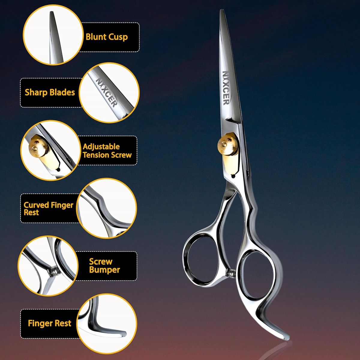 CRB Professional Spring Scissors Curved