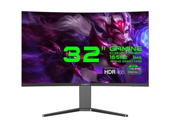 GameMax 32 WQHD, 165Hz, 1ms 1500R Curved Zero Frame Gaming Monitor  GMX32C165Q