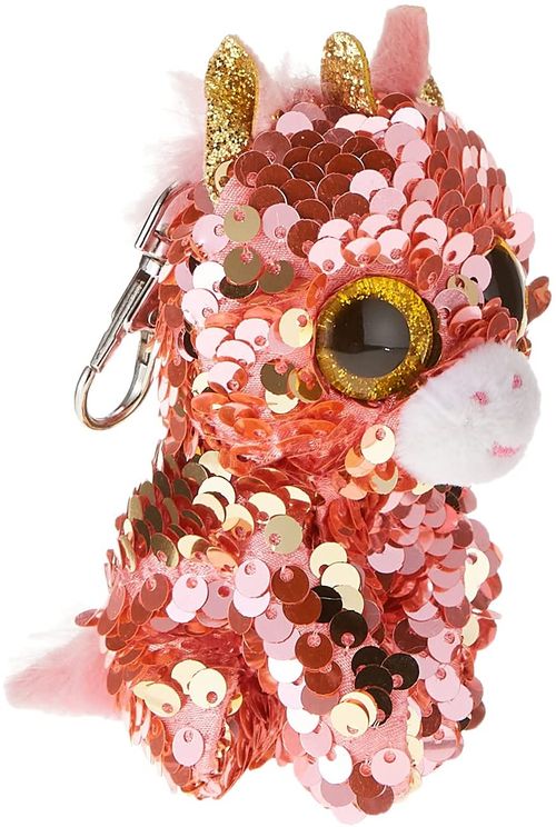 Ty Beanie Babies 35307 Flippables Key Clip Sunset the Coral Unicorn 