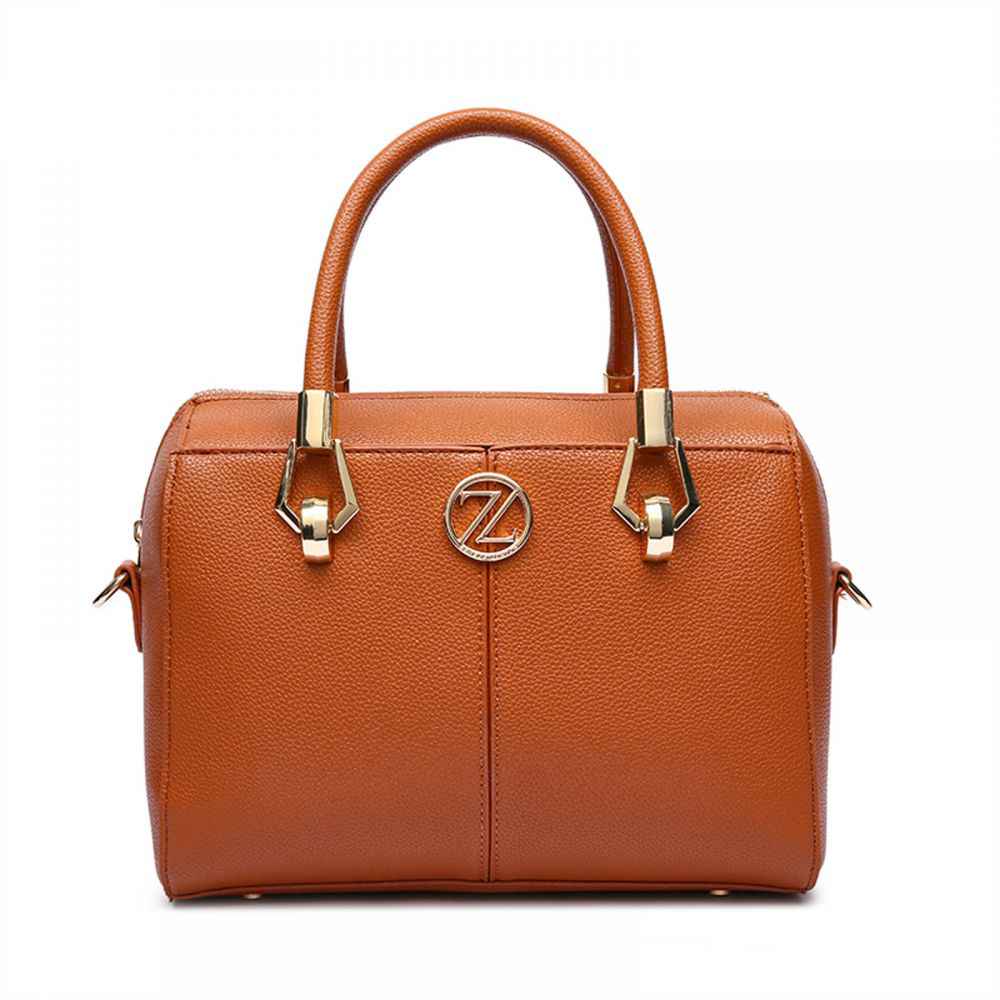 Zeneve London Olivia Satchel Bag For Women - Brown